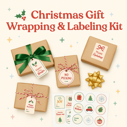 Christmas Gift Wrapping & Labeling Kit