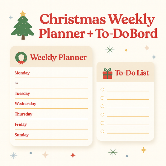 Christmas Weekly Planner + To-Do Board
